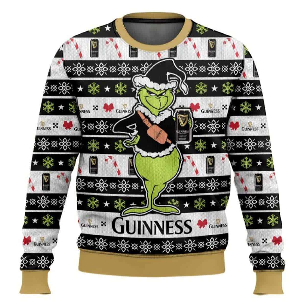Guinness Magic Black Grnch Ugly Christmas Sweater Guinness Magic Black Grnch Ugly Christmas Sweater