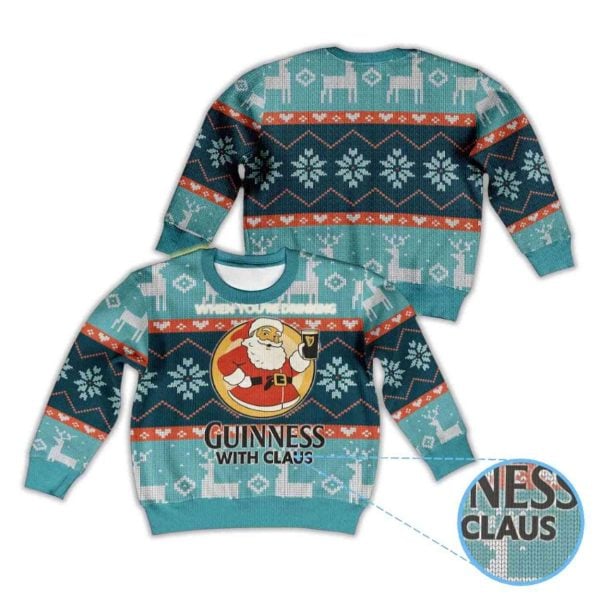 Guinness With Claus Ugly Christmas Sweater