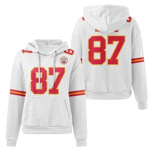 Chiefs Travis Kelce 87 Waffle Hoodie1