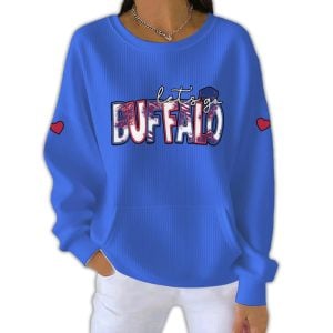 Let's Go Buffalo Pit Striped Sweatshirt 1 Lets Go Buffalo Pit Striped Sweatshirt1