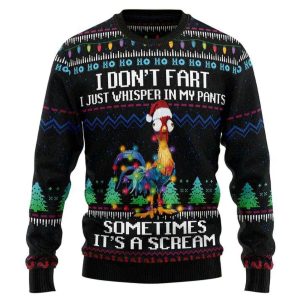 Its Scream Chicken Ugly Christmas Sweater