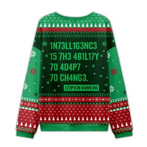 Intelligence Stephen Hawking Science Ugly Christmas Sweater1