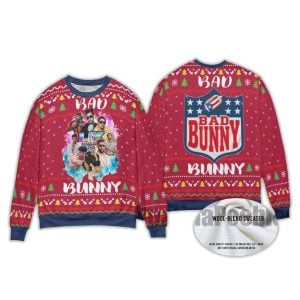 2025 Bad Bunny Ugly Sweater 1 Bad Bunny Ugly Christmas Sweater1