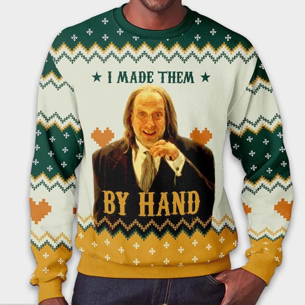 Hanson Scary Movie I Made Them By Hand Ugly Christmas Sweater