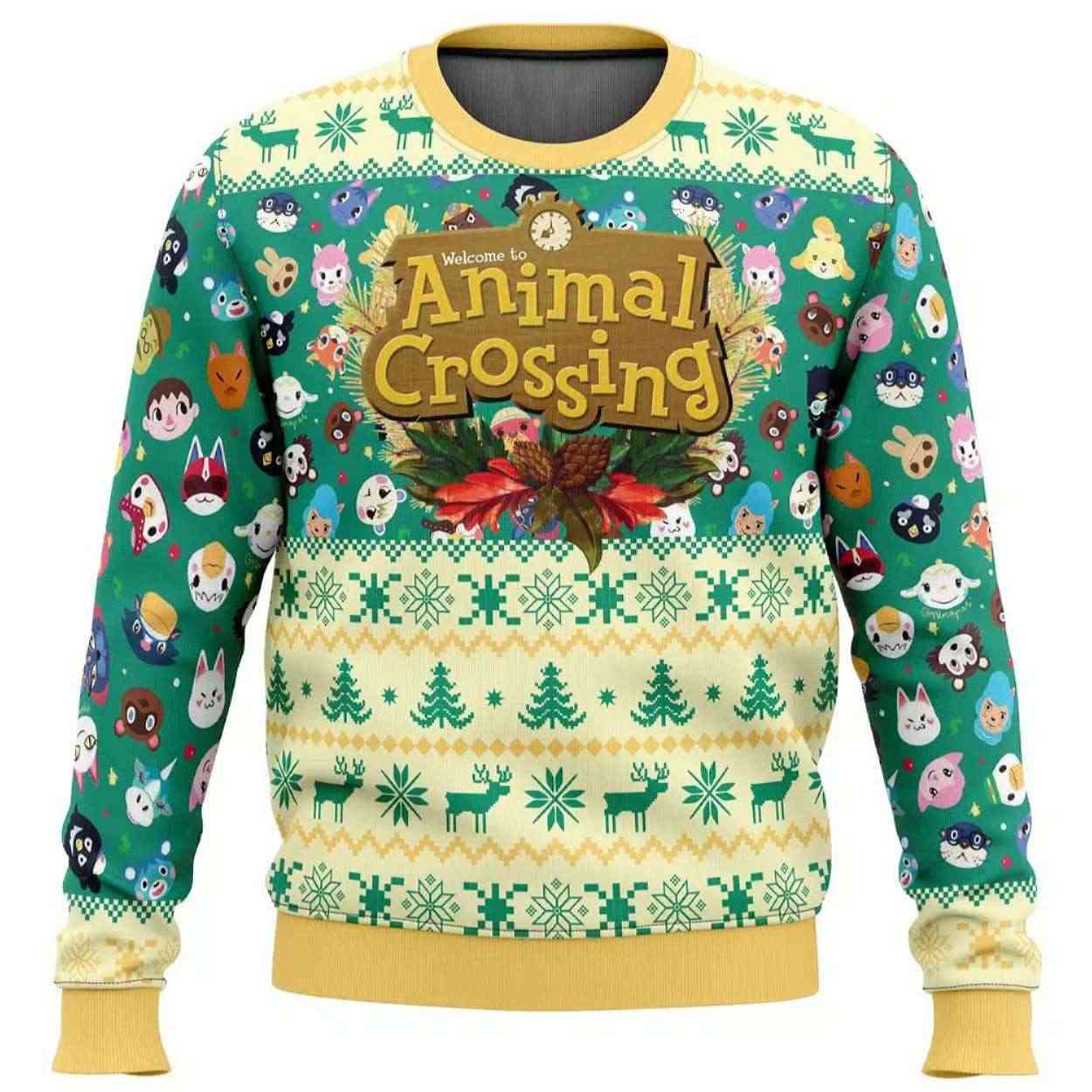 Happy Animal Villagers Animal Crossing Ugly Christmas Sweater Happy Animal Villagers Animal Crossing Ugly Christmas Sweater
