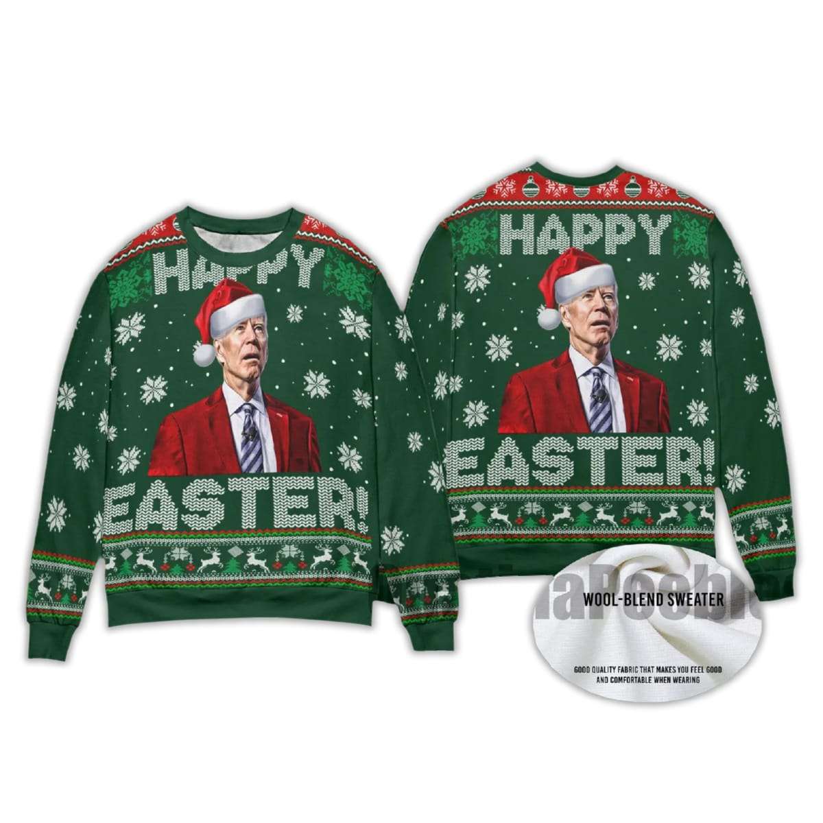 Happy Easter Joe Biden Ugly Christmas Sweater Happy Easter Joe Biden Ugly Christmas Sweater