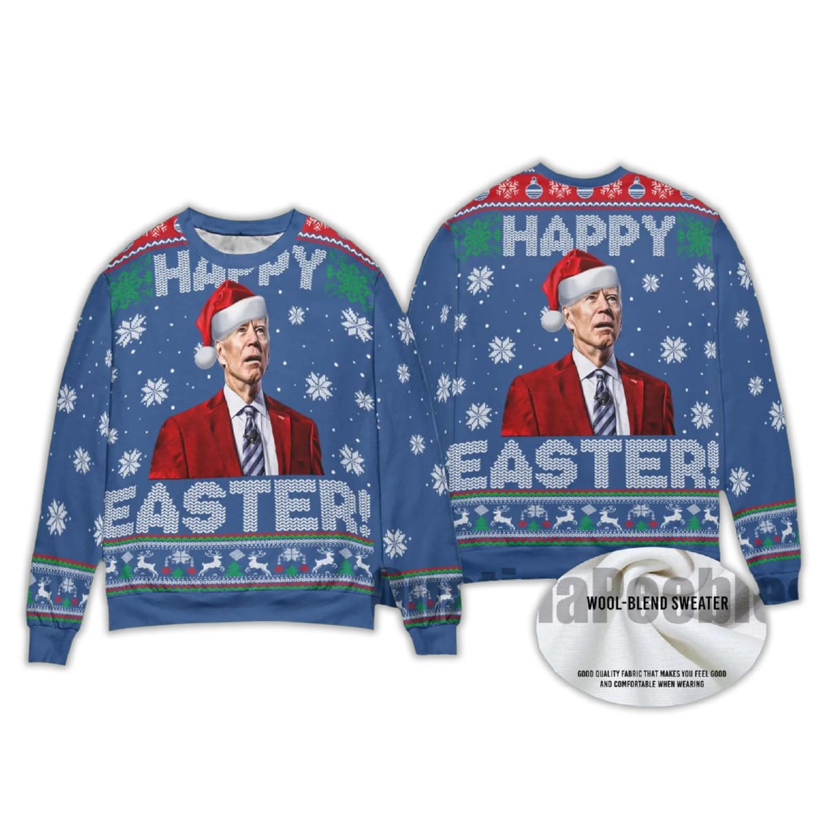 2025 Happy Easter Joe Biden Ugly Christmas Sweater 2025 Happy Easter Joe Biden Ugly Christmas Sweater