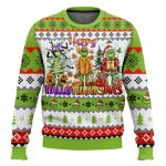 Happy Hallothanksmas The Grnch Ugly Christmas Sweater