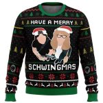 2025 Have A Merry Schwingmas Wayne's World Ugly Christmas Sweater