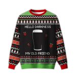 2025 Hello Darkness My Old Friend Ugly Christmas Sweater