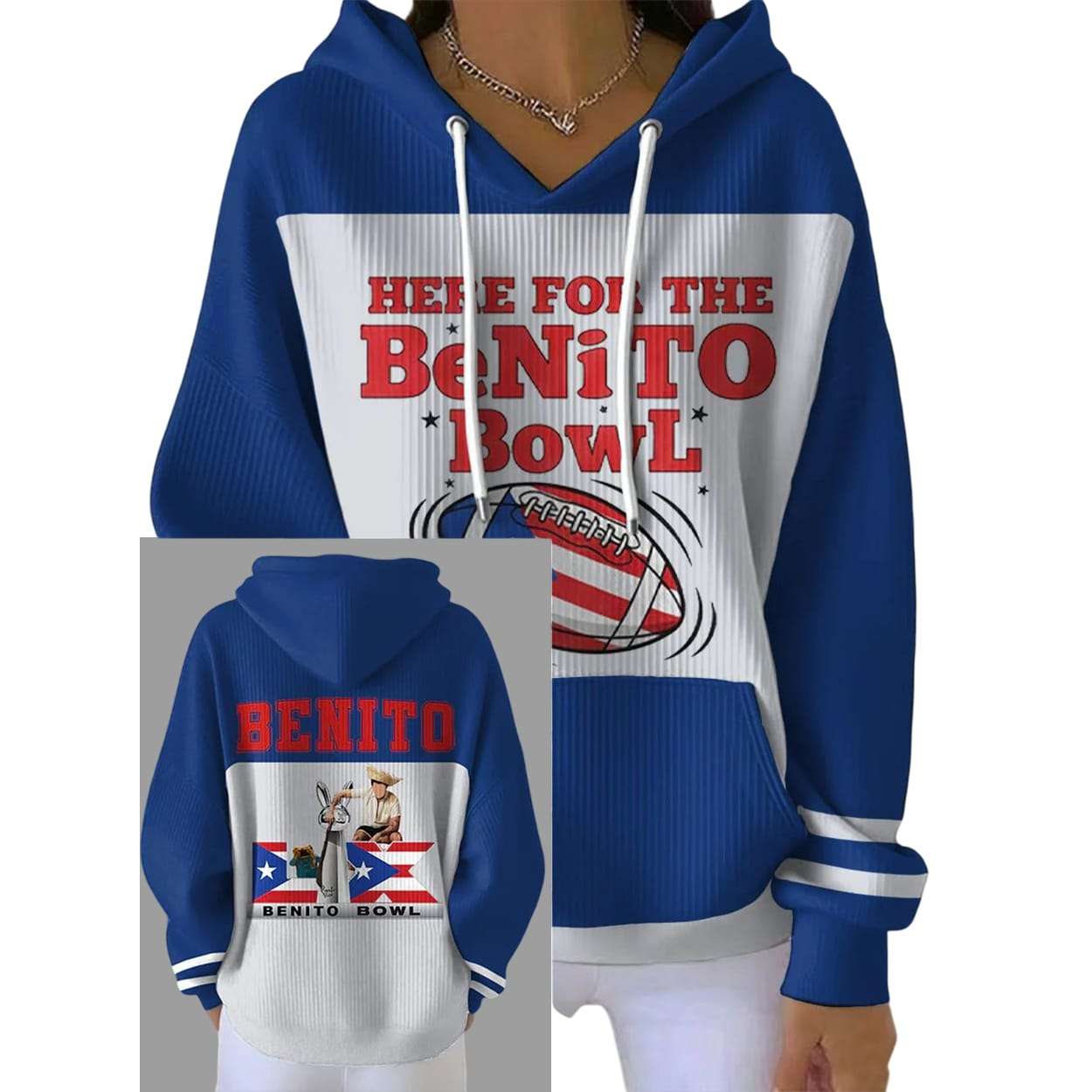 Here For The BeNiTo Bowl Pit Striped Hoodie