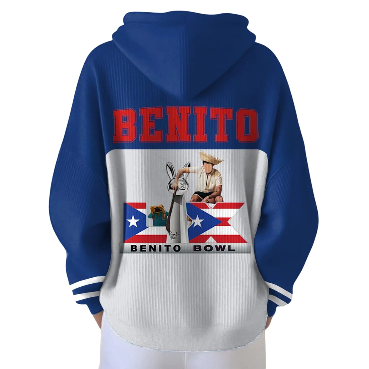 Here For The BeNiTo Bowl Pit Striped Hoodie Here For The BeNiTo Bowl Pit Striped Hoodie