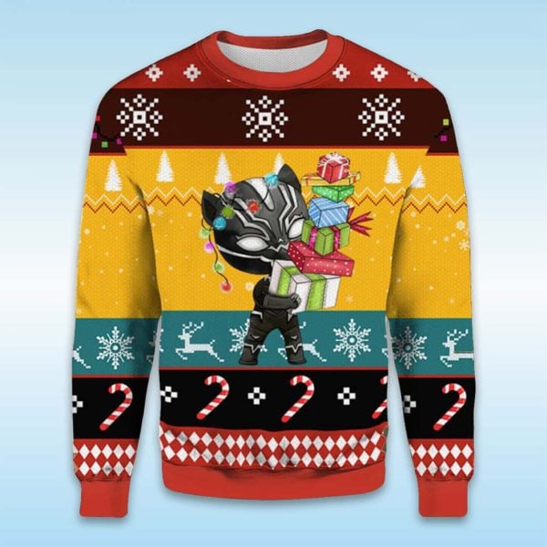 2025 Heroes Christmas Marvel Lights Ugly Christmas Sweater