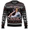 2025 Hey Santa Do You Like Hue Lewis and Tue News American Psycho Ugly Christmas Sweater