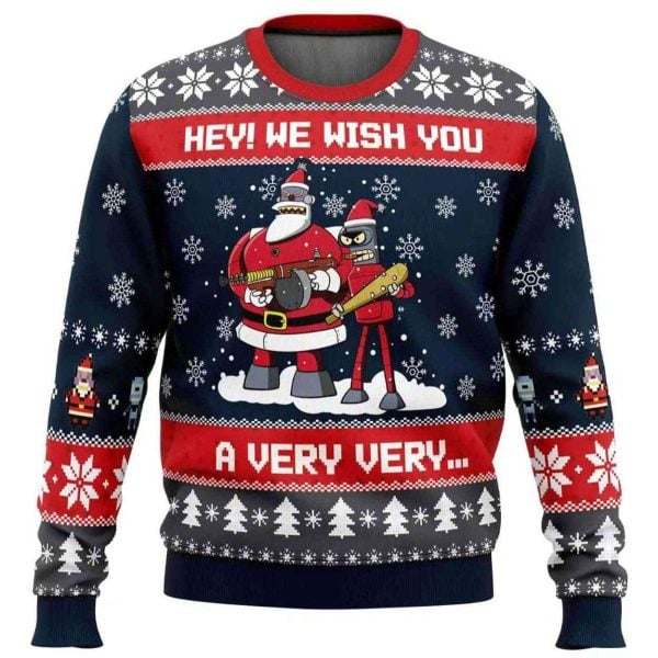 2025 Hey We Wish You a Futurama Ugly Sweater