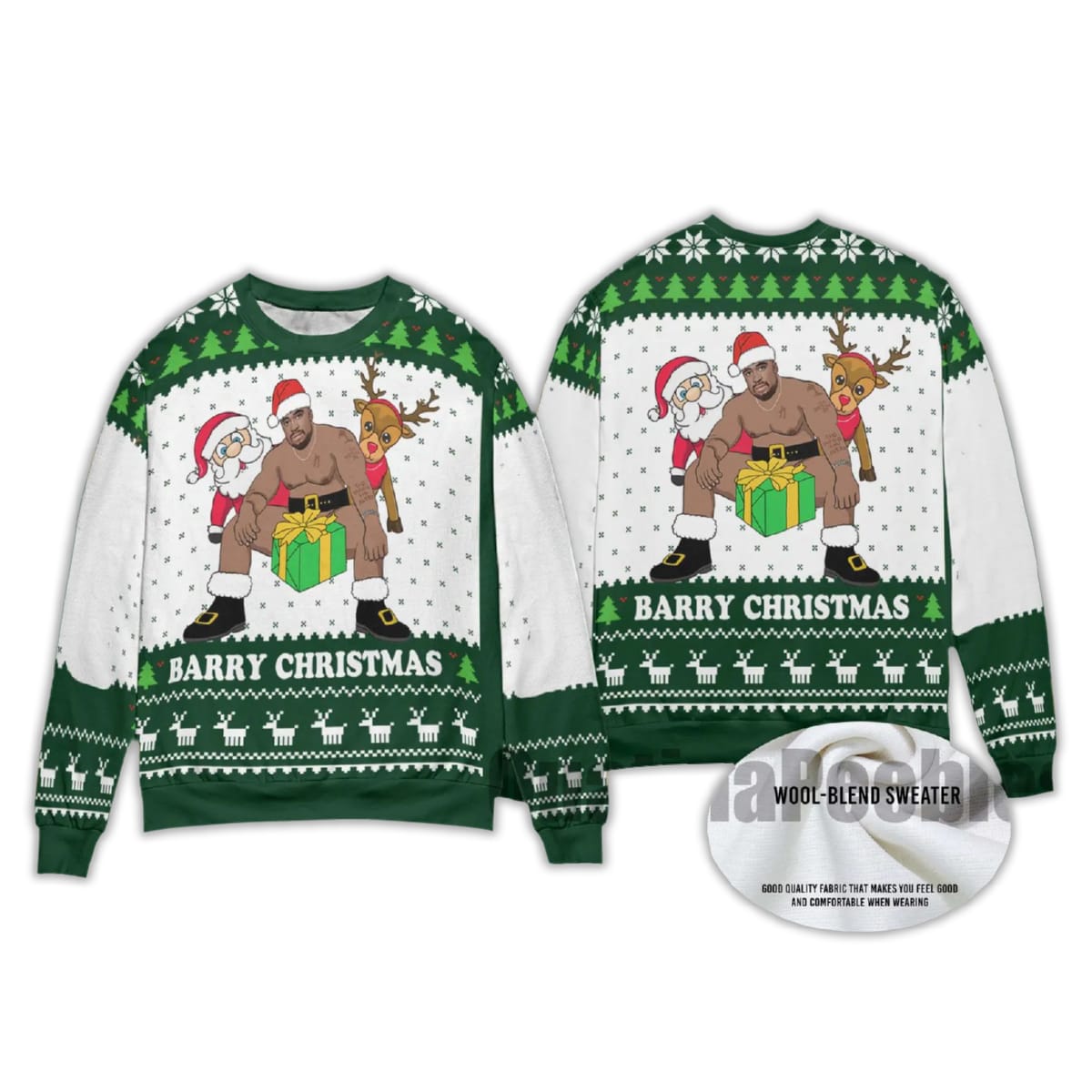 Hilarious Barry Wood Christmas Ugly Sweater Hilarious Barry Wood Christmas Ugly Sweater