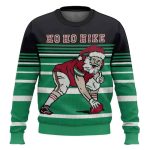 Ho Ho Hike Football Santa Ugly Christmas Sweater