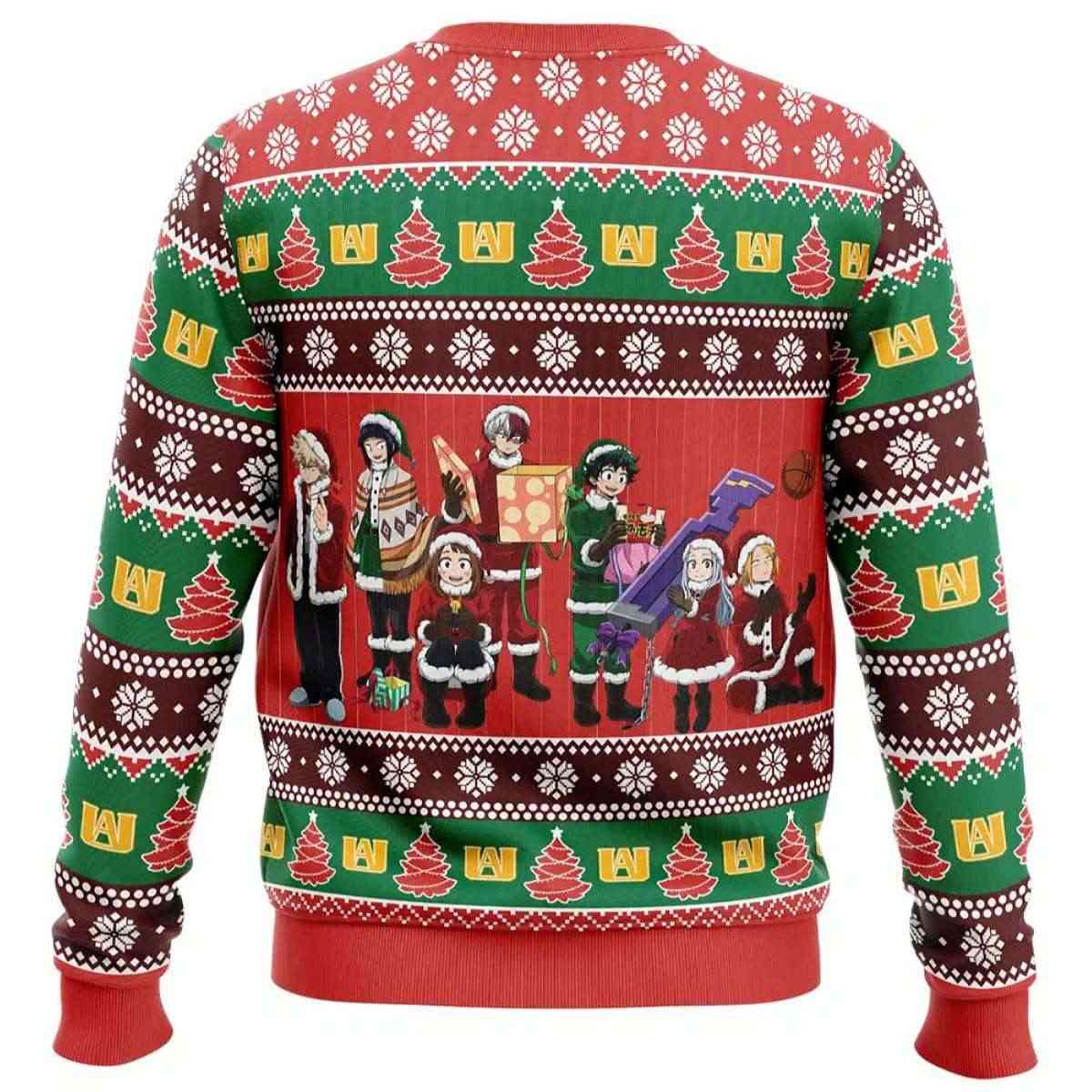 2025 Ho Ho Ho I Am Here My Hero Academia Ugly Christmas Sweater 2025 Ho Ho Ho I Am Here My Hero Academia Ugly Christmas Sweater