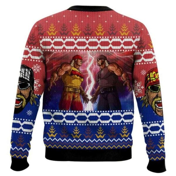 Hulk Hogan vs Hollywood Hogan WWE Ugly Christmas Sweater