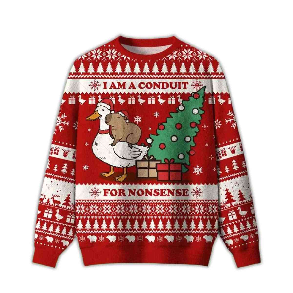 I Am A Conduit For Nonsense Ugly Christmas Sweater I Am A Conduit For Nonsense Ugly Christmas Sweater