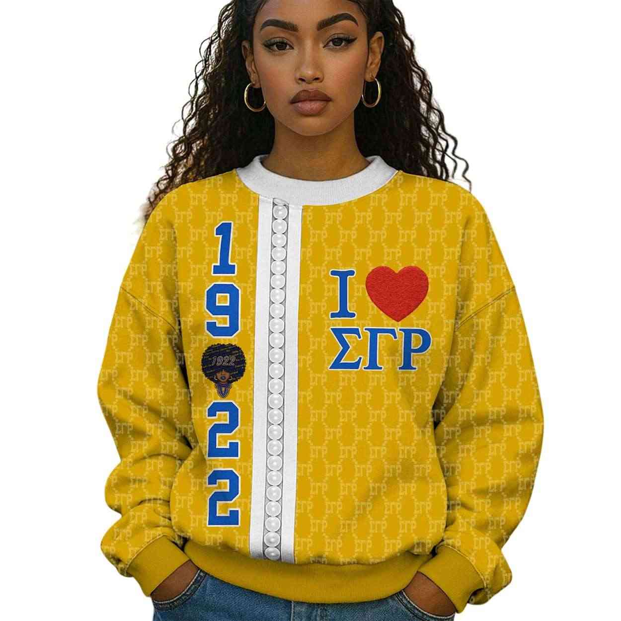 I Love Sigma Gamma Rho 1922 Ugly Sweater I Love Sigma Gamma Rho 1922 Ugly Sweater