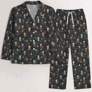 Funny Horror Character Golfing Pajama Set
