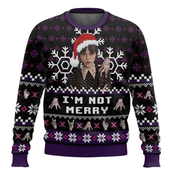 I’m Not Merry Wednesday Ugly Christmas Sweater