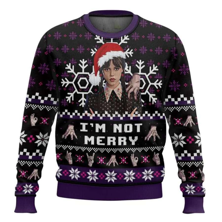 Im Not Merry Wednesday Ugly Christmas Sweater I'm Not Merry Wednesday Ugly Christmas Sweater