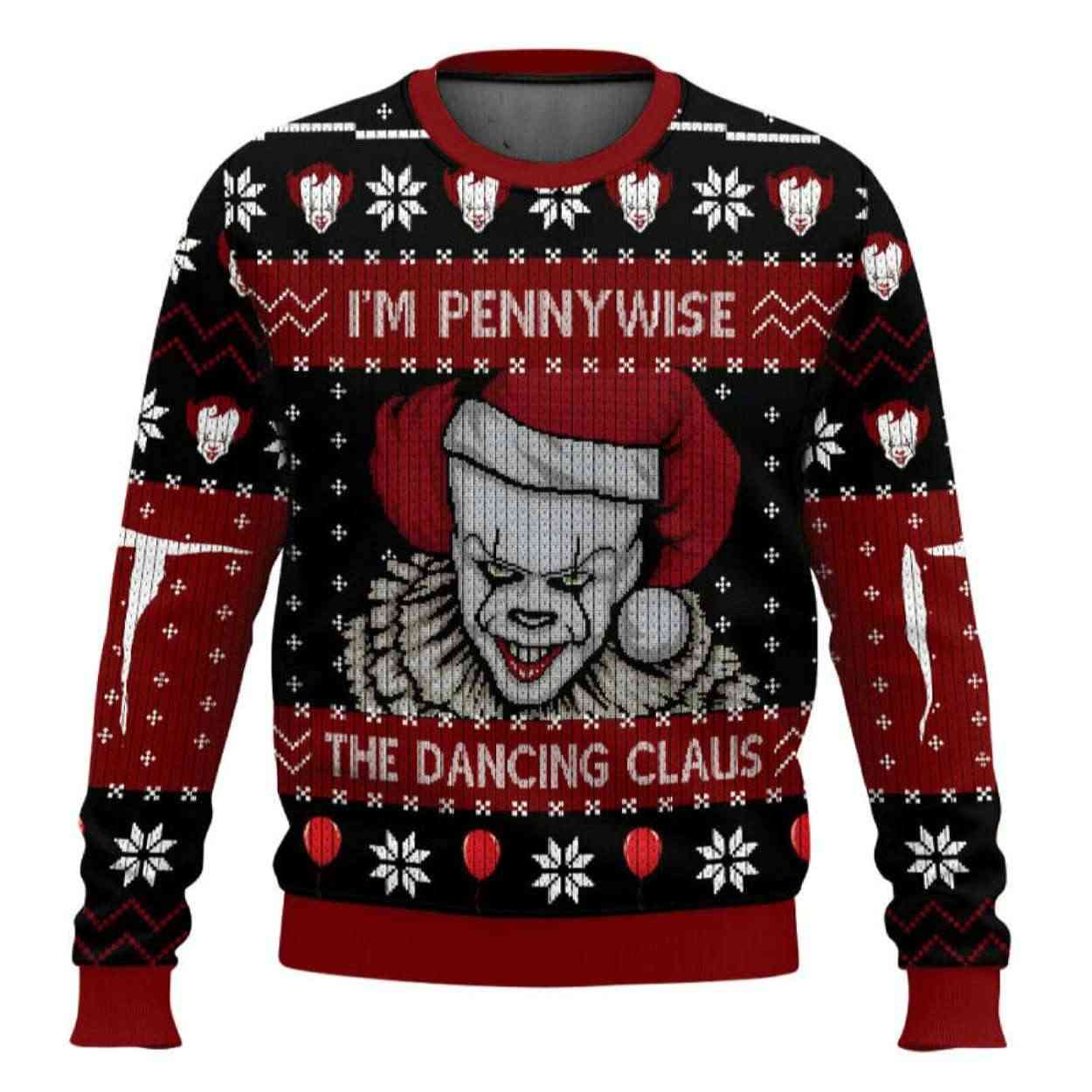 Im Pennywise It Ugly Christmas Sweater I'm Pennywise It Ugly Christmas Sweater