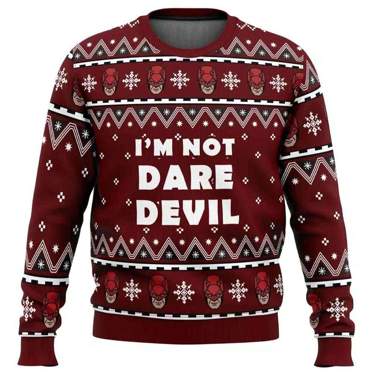 Im not Daredevil Marvel Ugly Christmas Sweater I'm not Daredevil Marvel Ugly Christmas Sweater