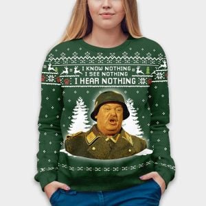 Sergeant Schultz I Know Nothing Christmas Ugly Sweater2