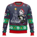 Is This Jolly Enough Jack Skellington Ugly Christmas Sweater