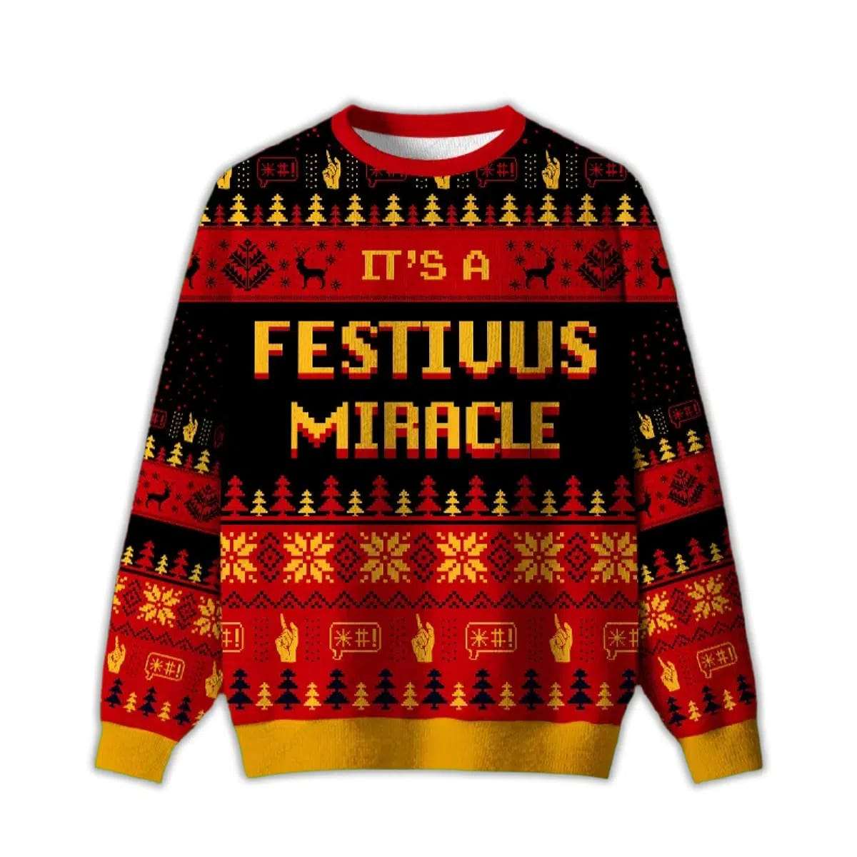 Its A Festivus Miracle Ugly Christmas Sweater It's A Festivus Miracle Ugly Christmas Sweater