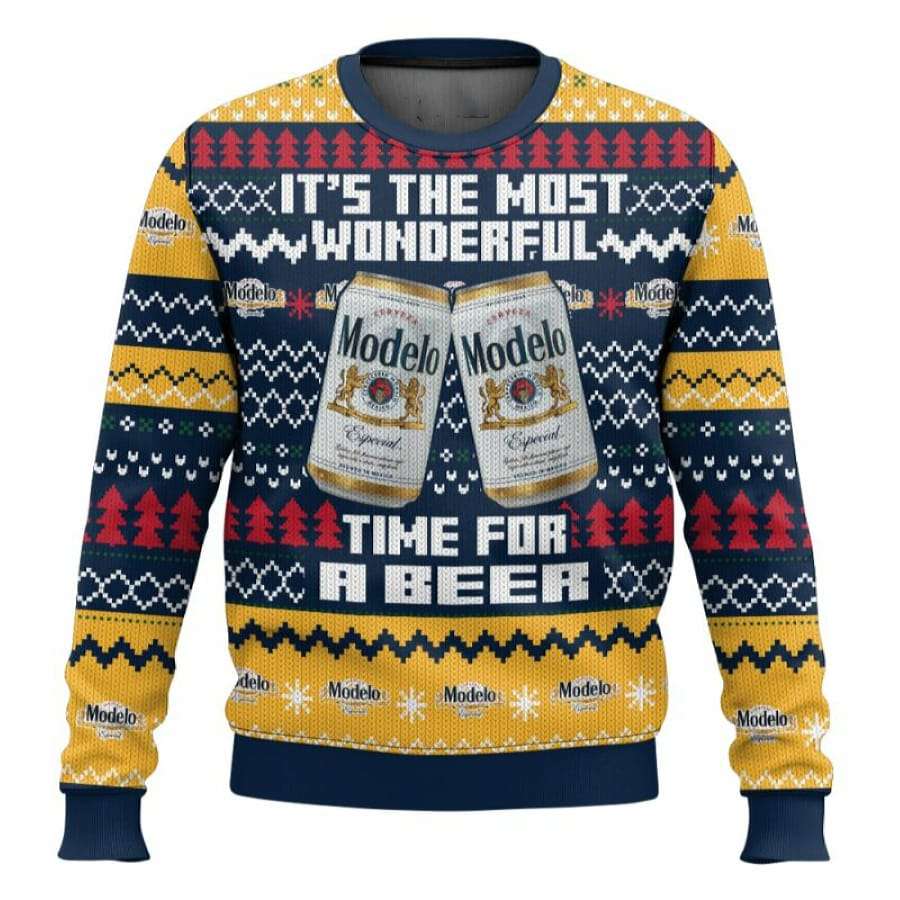 Its The Most Wonderful Time For A Modelo Ugly Christmas Sweater It's The Most Wonderful Time For A Modelo Ugly Christmas Sweater
