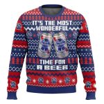 It's The Most Wonderful Time For A Pabst Blue Ribbon Ugly Christmas Sweater