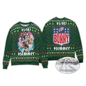 2025 Bad Bunny Ugly Sweater 3 Bad Bunny Ugly Christmas Sweater3