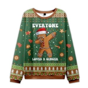 2025 Gingerbread Dabbing Dance Ugly Christmas Sweater