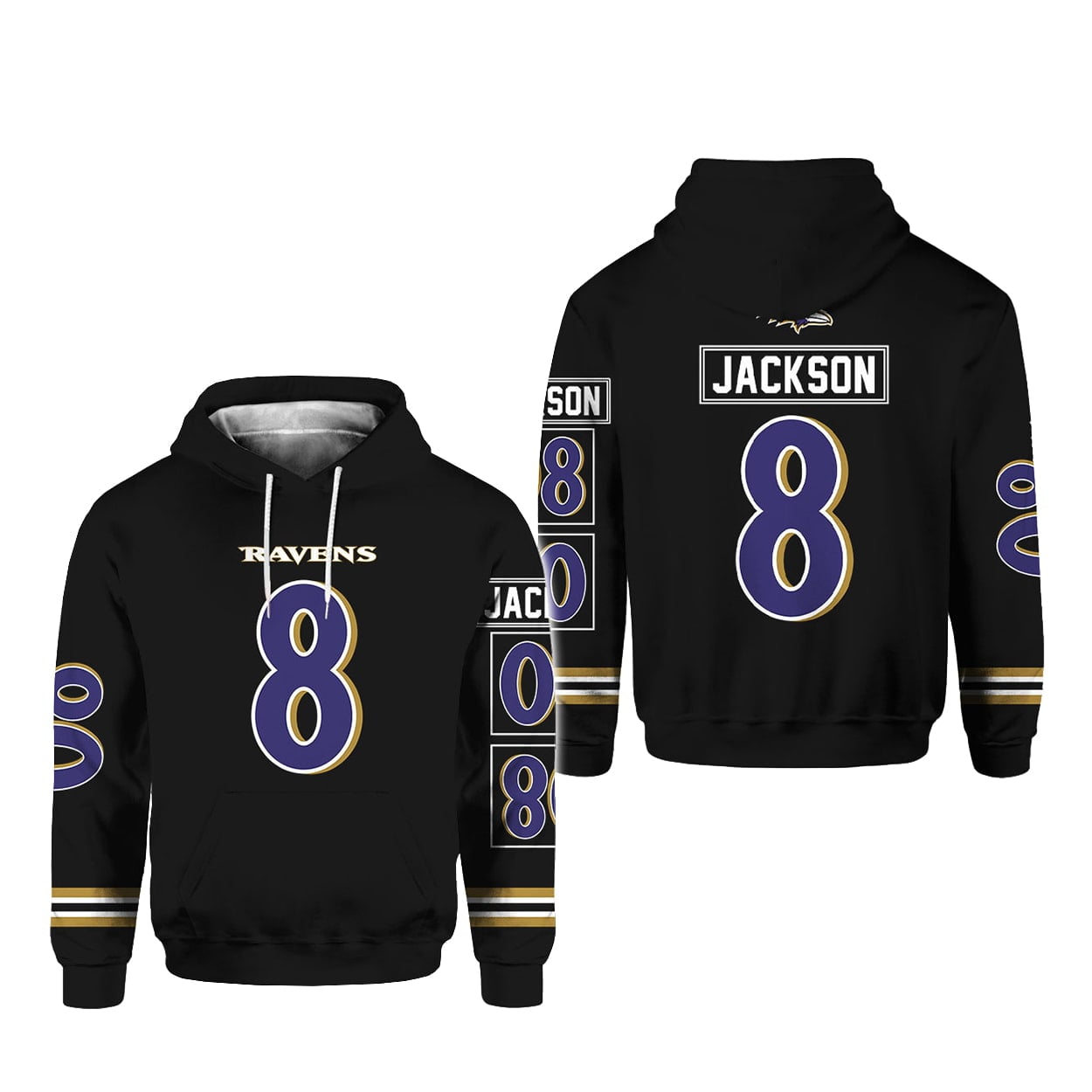 Baltimore Football Jackson 8 Unisex Hoodie Baltimore Football Jackson 8 Unisex Hoodie