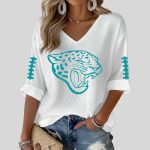 Jaguars Duuuval Casual Football Print Waffle Long Sleeve T-shirt