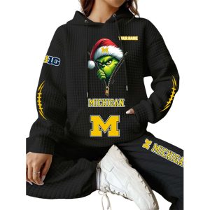 Personalized Grnch Michigan Waffle Hoodie2