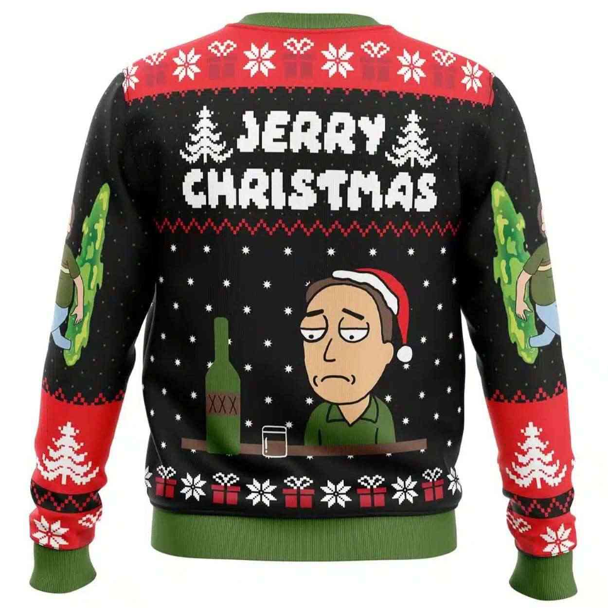2025 Jerry Christmas Rick and Morty Ugly Christmas Sweater 2025 Jerry Christmas Rick and Morty Ugly Christmas Sweater