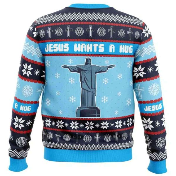 2025 Jesus Wants a Hug Hellsing Ugly Christmas Sweater