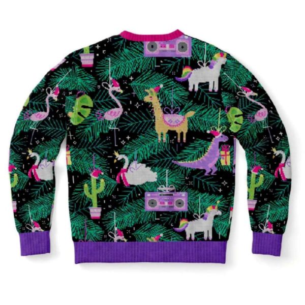 Jingle Balls Llama Unicorn Funny Ugly Christmas Sweater
