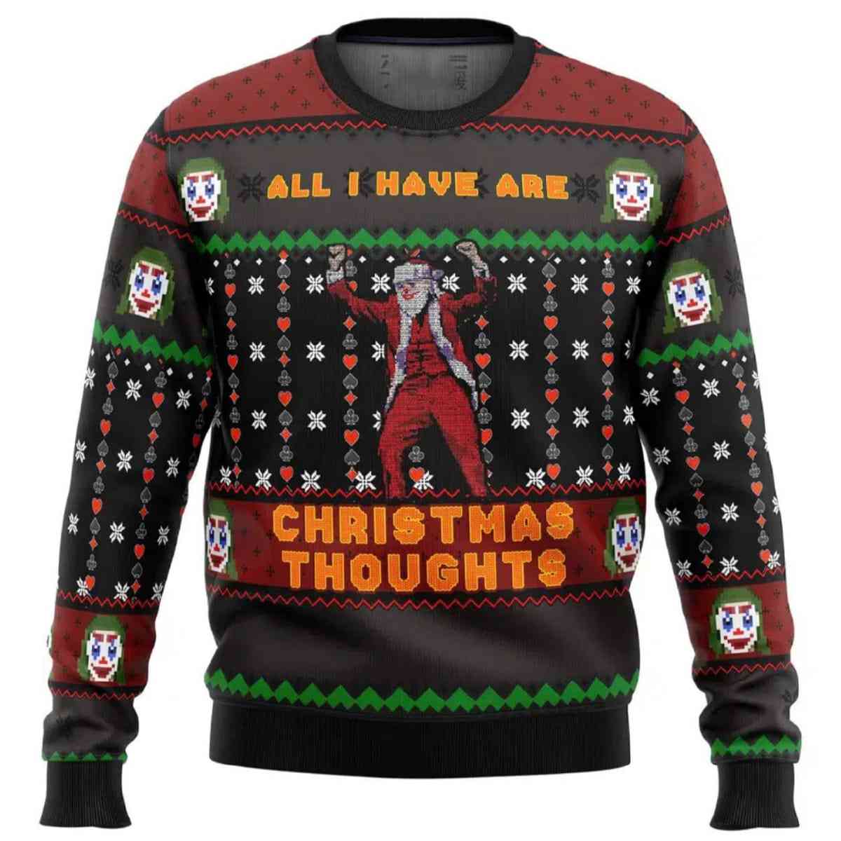 Joker All I Have are Xmas Thoughts Ugly Christmas Sweater Joker All I Have are Xmas Thoughts Ugly Christmas Sweater
