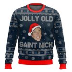 Jolly Old Saint Nick Nicolas Cage Ugly Christmas Sweater