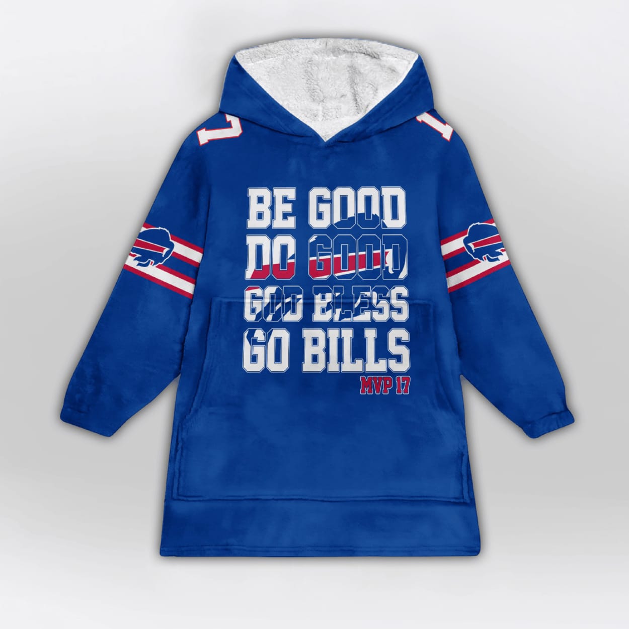 Josh Allen 17 Be Good Do Good God Bless Go Bills Blanket Hoodie Josh Allen 17 Be Good Do Good God Bless Go Bills Blanket Hoodie