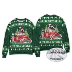 Baby Its Cold Outside Funny Cow Ugly Christmas Sweater1