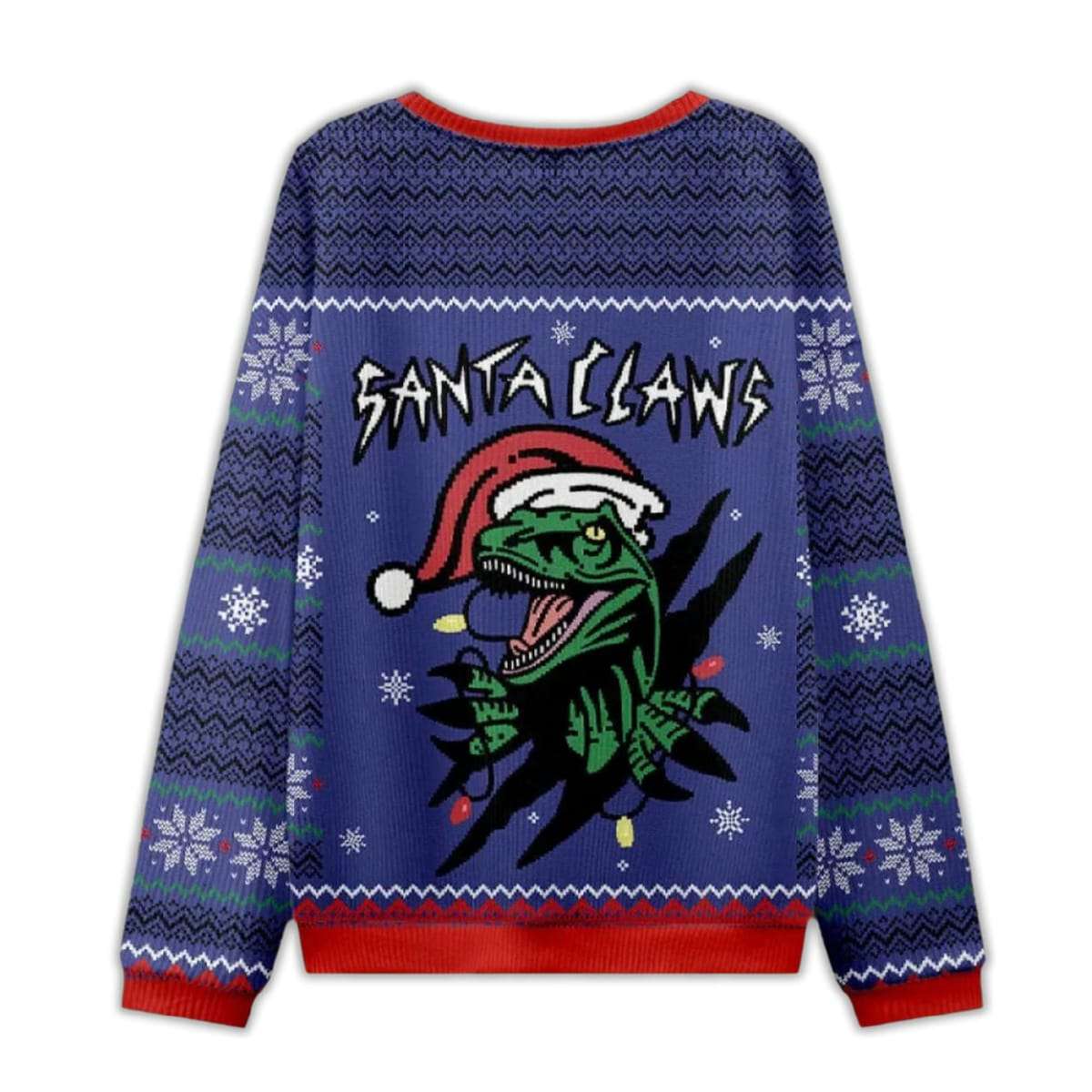 2025 Jurassic Dinosaurs Santa Claws Ugly Christmas Sweater 2025 Jurassic Dinosaurs Santa Claws Ugly Christmas Sweater