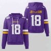 Justin Jefferson 18 Vikings Waffle Hoodie