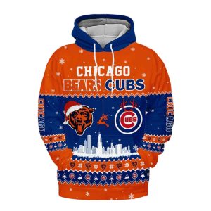 Bears x Cubs Christmas Customized Hoodie 1 Bears x Cubs Christmas Customized Hoodie1